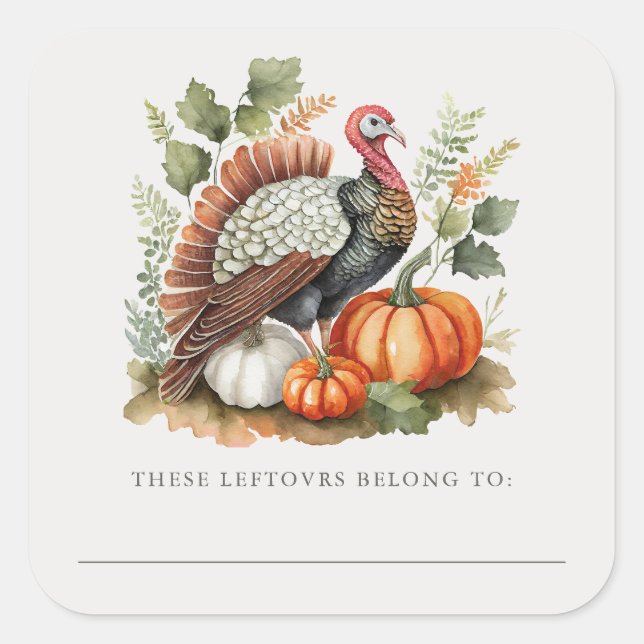 Stickers de gauche Turquie Vintage Thanksgiving (Devant)