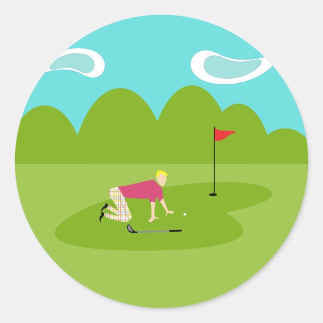 Stickers de golf rétro (Devant)
