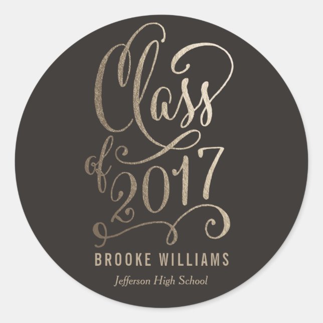 Stickers de graduation de couleur de l'année stell (Devant)