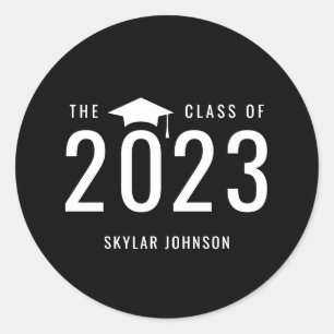 Stickers de graduation de couleurs chic