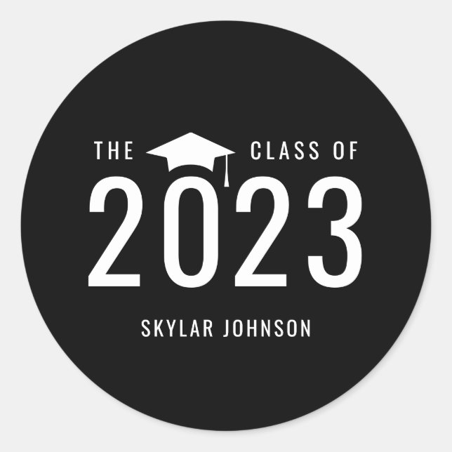 Stickers de graduation de couleurs chic (Devant)