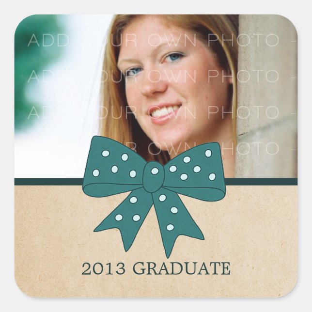 Stickers de graduation de la corneille Turquoise (Devant)