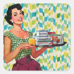 Stickers de graphisme antique Retro Fifties Femme