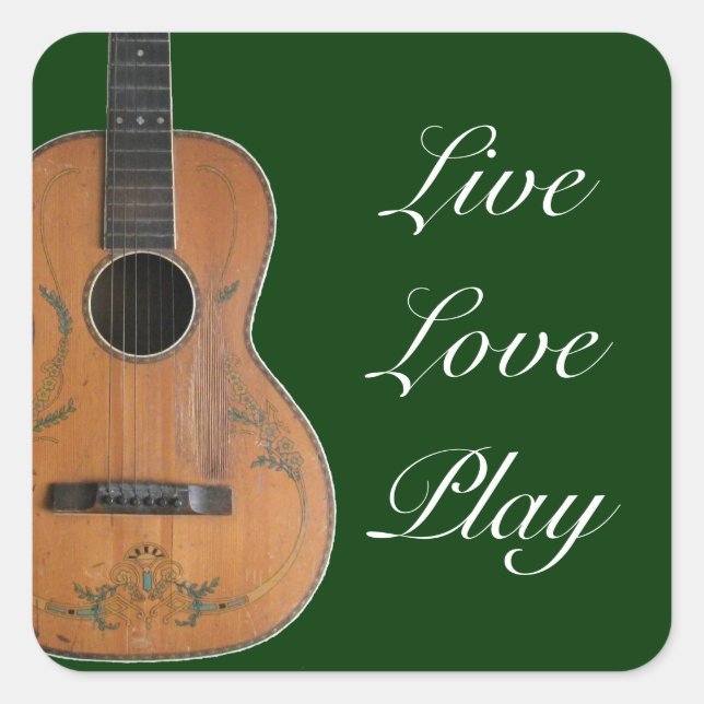 Stickers de guitare acoustique antique (Devant)