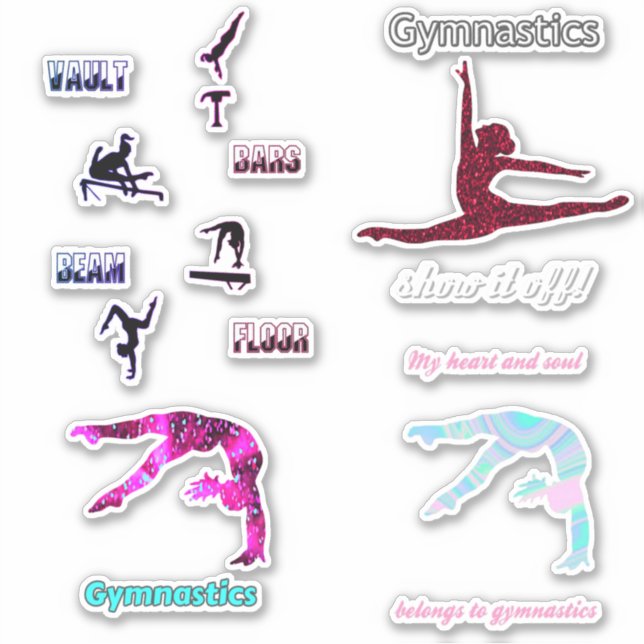 Stickers de gymnastique pour filles (Devant)