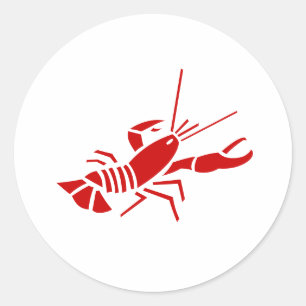 stickers de homard rouge   Thème Vie marine