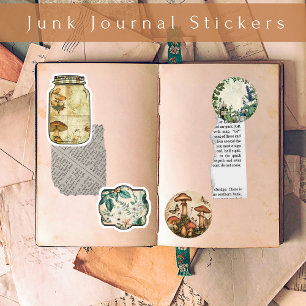 Stickers de journal de junk vintage apothecaire