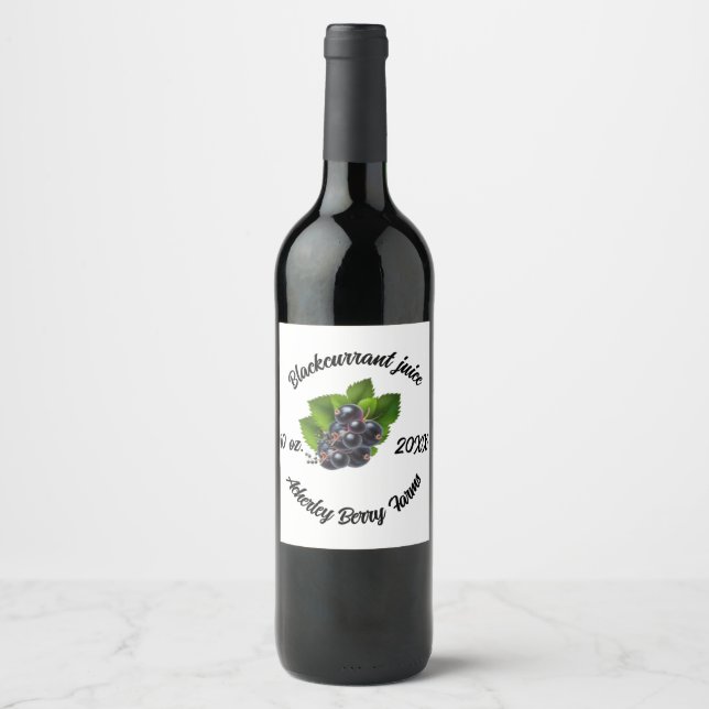 stickers de jus de cassis pour bocaux (Devant)