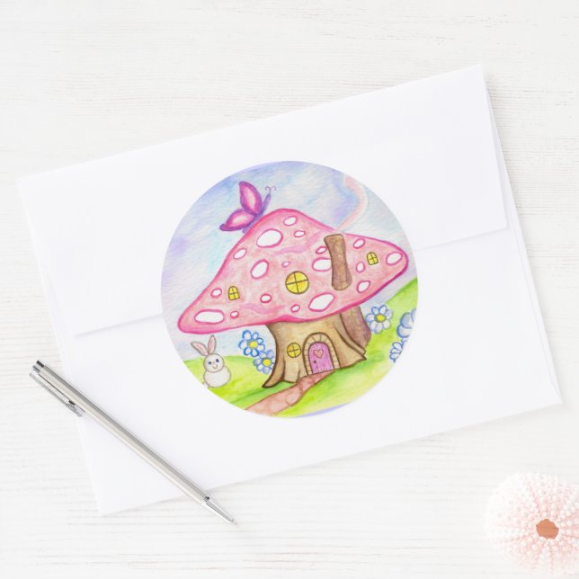 Stickers de la fête du lapin de printemps du champ (Enveloppe)