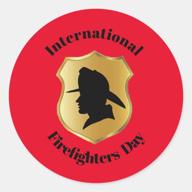 Stickers de la Journée internationale des pompiers (Devant)