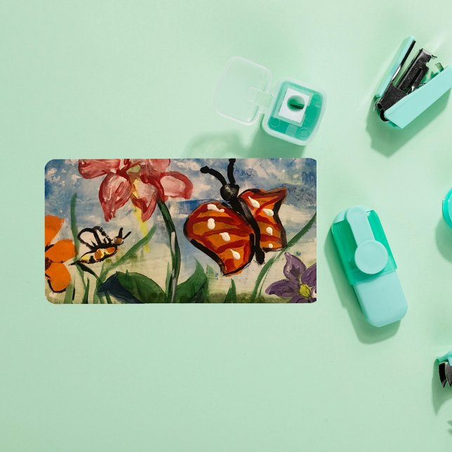 stickers de la série printemps emballage de la gar (school sticker, created artwork during grade one art lessons)