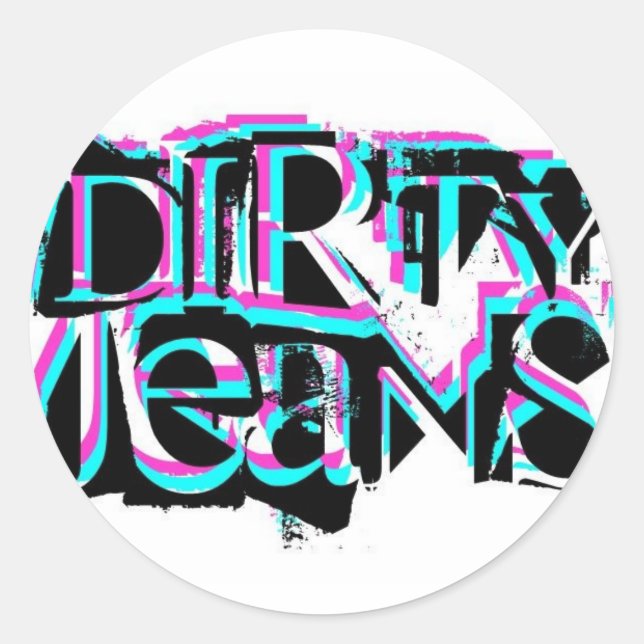 stickers de logo DIRTY JEANS (Devant)
