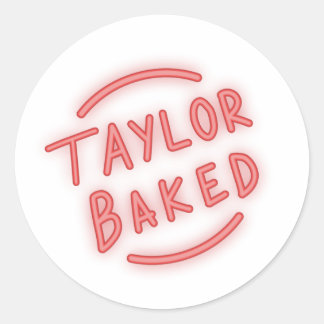 Stickers de logo en néon cuits Taylor