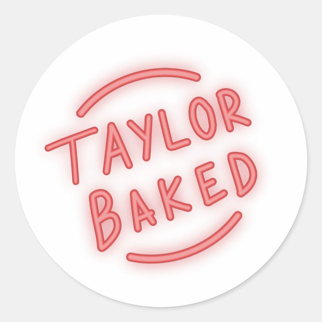 Stickers de logo en néon cuits Taylor (Devant)