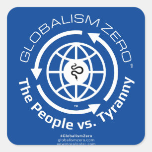 Stickers de logo Globalism Zero™ Cercle blanc