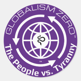 Stickers de logo Globalism Zero™ Cercle blanc