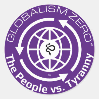 Stickers de logo Globalism Zero™ Cercle blanc