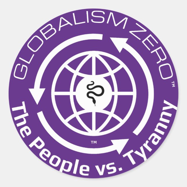 Stickers de logo Globalism Zero™ Cercle blanc (Devant)