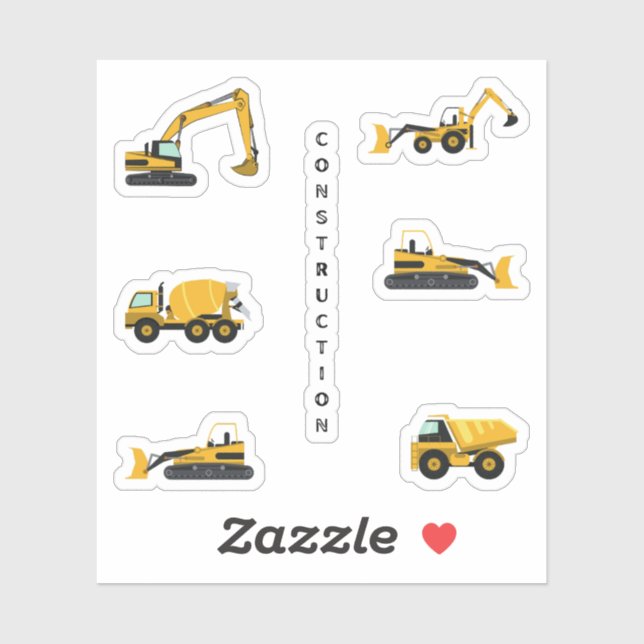 Stickers de machines lourdes (Feuille)