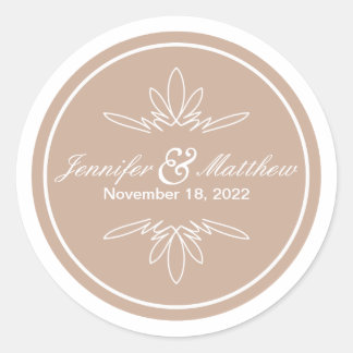 Stickers de mariage charme intemporel - Dune