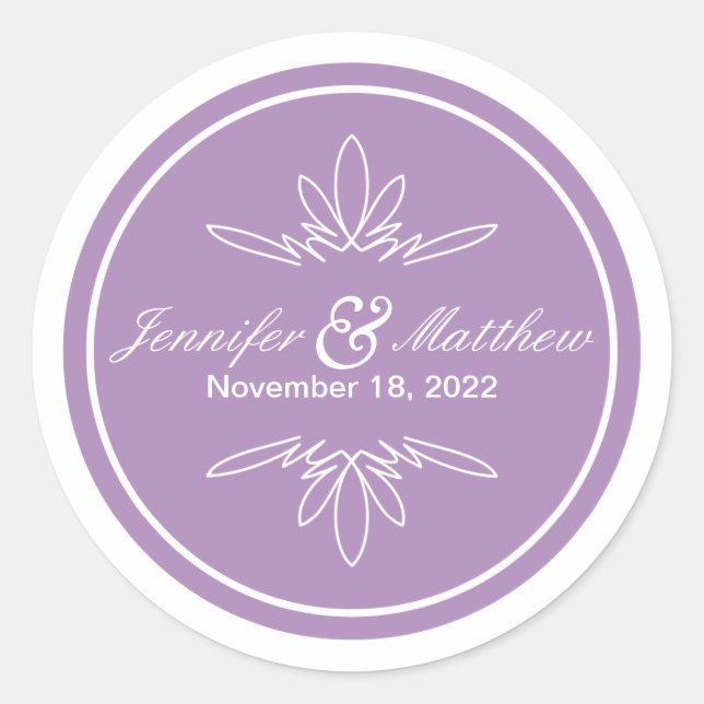 Stickers de mariage charme intemporel - Orchidée (Devant)
