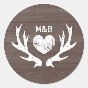 stickers de mariage chic cerf de bois