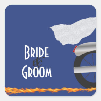 Stickers de mariage Chrome et Lace Biker