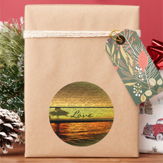 Stickers de mariage d'amour élégant (vacances)