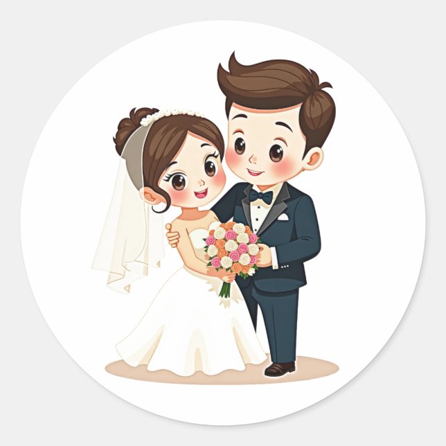 Stickers de mariage de charme (Devant)