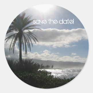 Stickers de mariage de la plage de la date Palm Tr