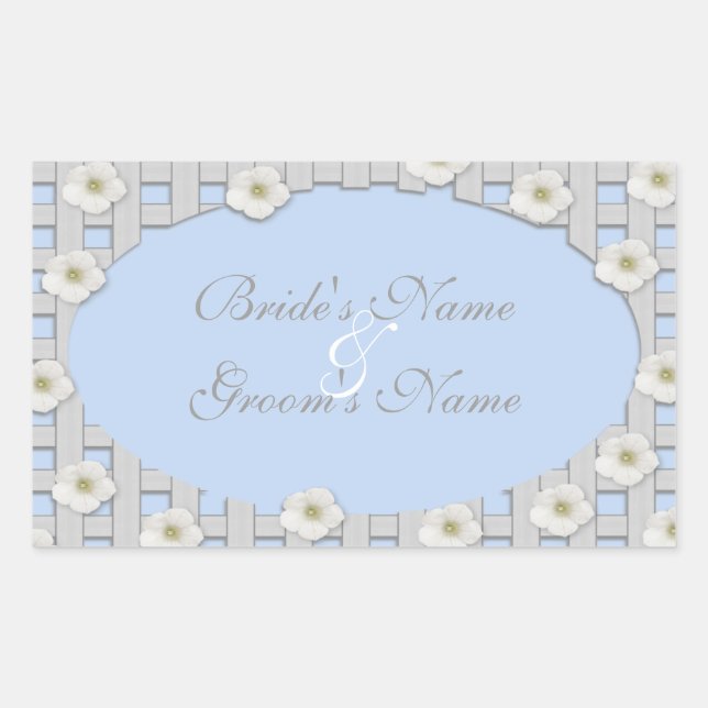 Stickers de mariage de Trellis de gloire du matin (Devant)