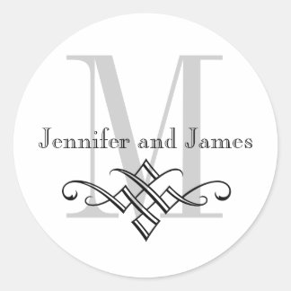 Stickers de mariage du logo Monogramme
