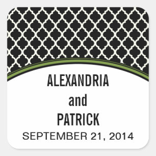 Stickers de mariage écolo Quatrefoil