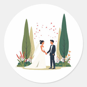 Stickers de mariage fantasque