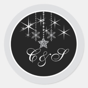 Stickers de mariage favori au diamant d'hiver