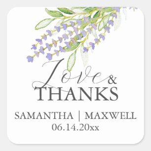Stickers de mariage favori Lavender personnalisé