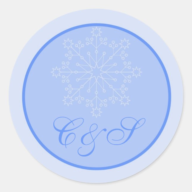 Stickers de mariage favori pour flocon de neige (Devant)
