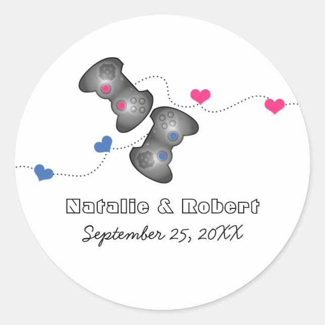 Stickers de mariage Geeky Gamers (Devant)