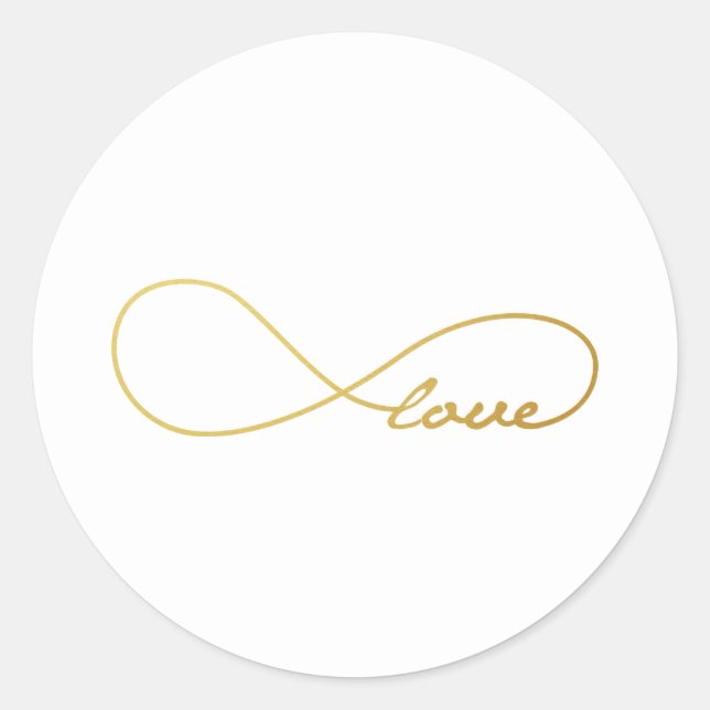 Stickers de mariage Gold Love Infinity (Devant)