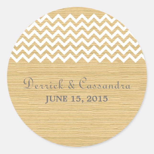 Stickers de mariage ivoirique russe Chevron (Devant)
