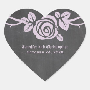 Stickers de mariage Lilac Rose Chalkboard