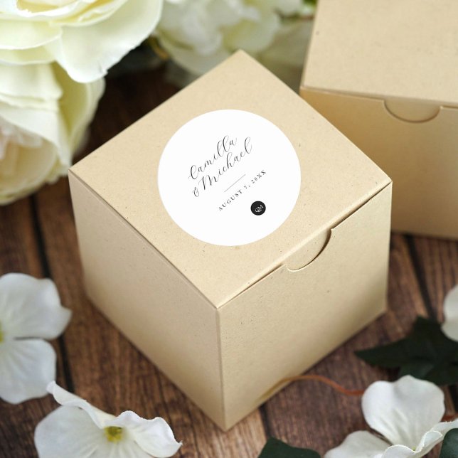 Stickers de mariage moderne simple Cercle (Créateur téléchargé)