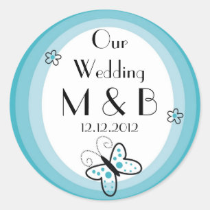 Stickers de mariage monogramme