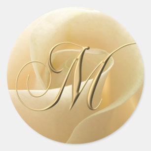 Stickers de mariage monogramme - lettre M