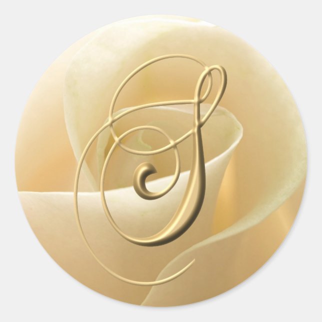 Stickers de mariage Monogramme - lettre S (Devant)