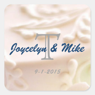 Stickers de mariage monographie et scellés d'envel