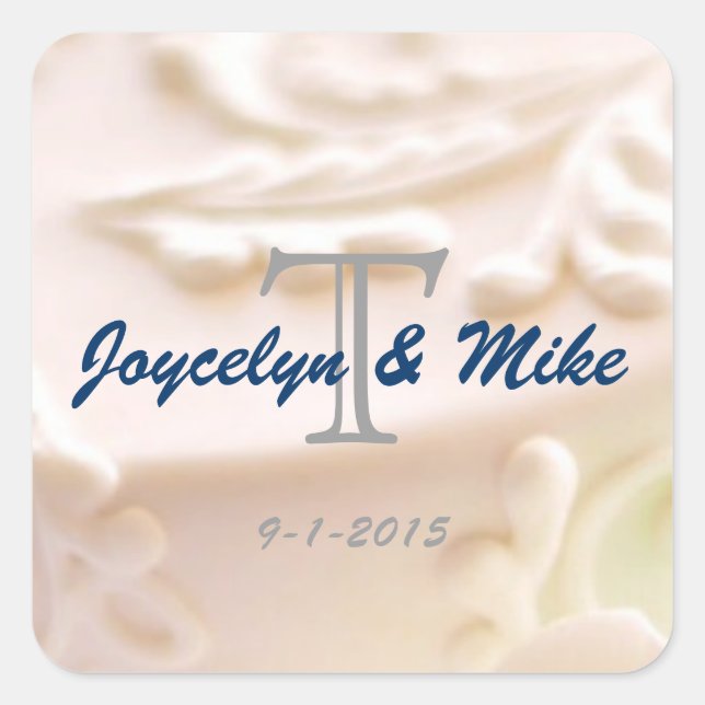 Stickers de mariage monographie et scellés d'envel (Devant)