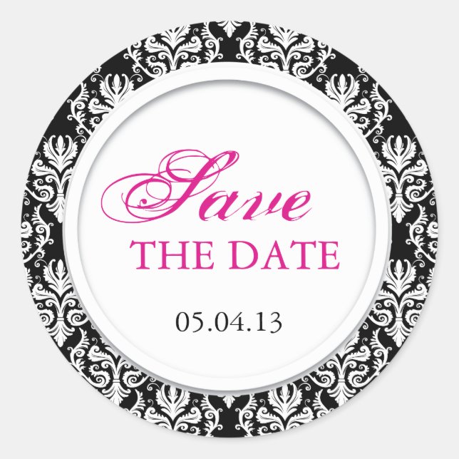 Stickers de mariage noir et blanc (Devant)