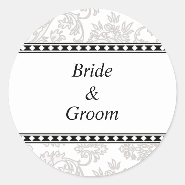 Stickers de mariage personnalisés (Devant)