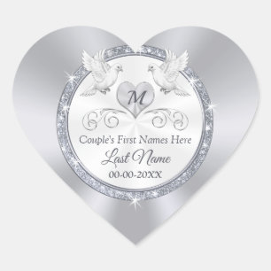 Stickers de mariage personnalisés pour enveloppes,